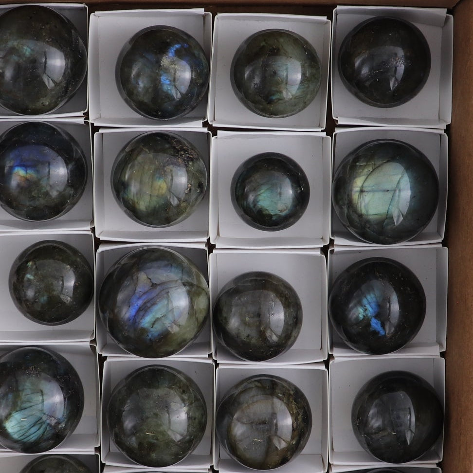 Labradorite Spheres Set of 27