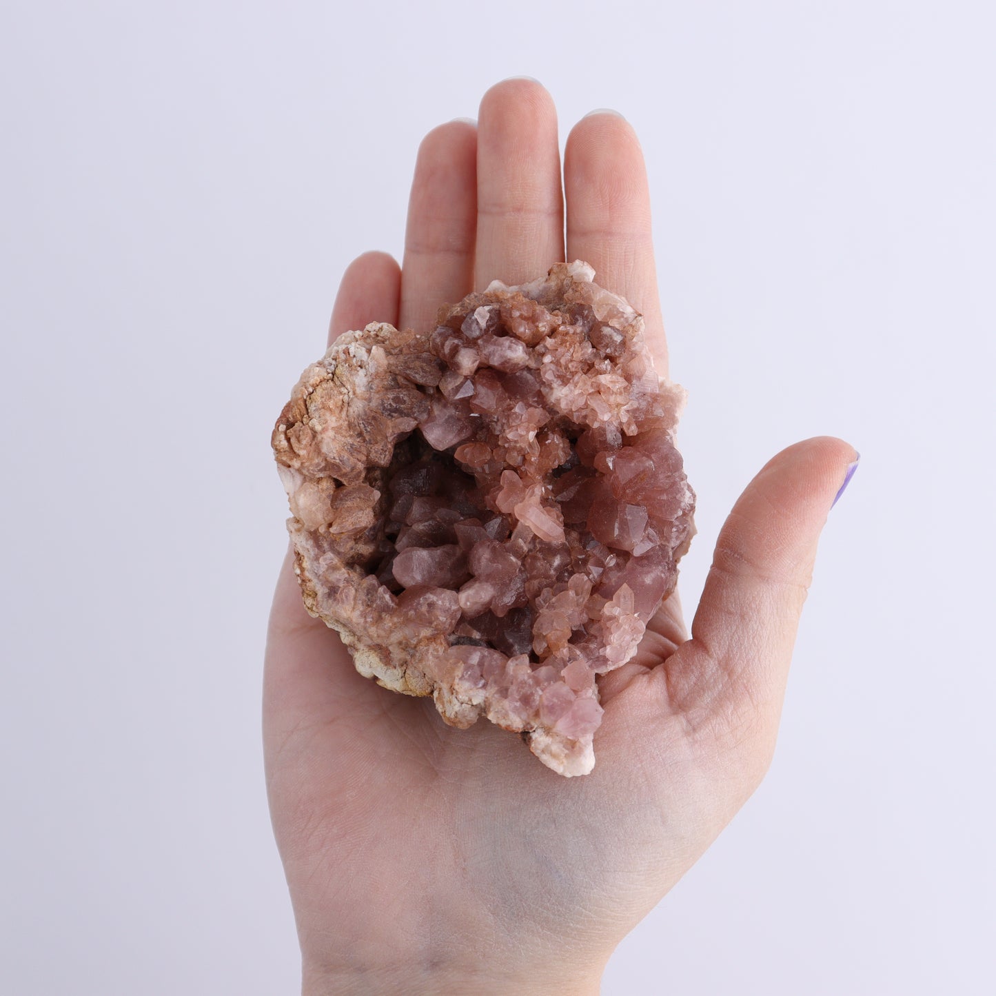 Pink Amethyst Geodes Flat of 12 - Expert Wholesale and Supplier of Wholesale Crystals & Bulk Gemstones, ["Amethyst","Pink Amethyst"]