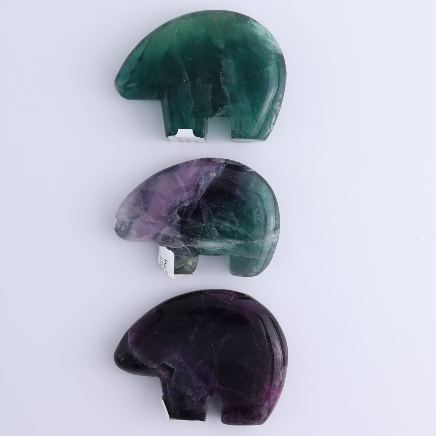 Fluorite Bears set of 6 - Expert Wholesale and Supplier of Wholesale Crystals & Bulk Gemstones, ["Bears","Fluorite","Indonesia","Zuni Bears"]