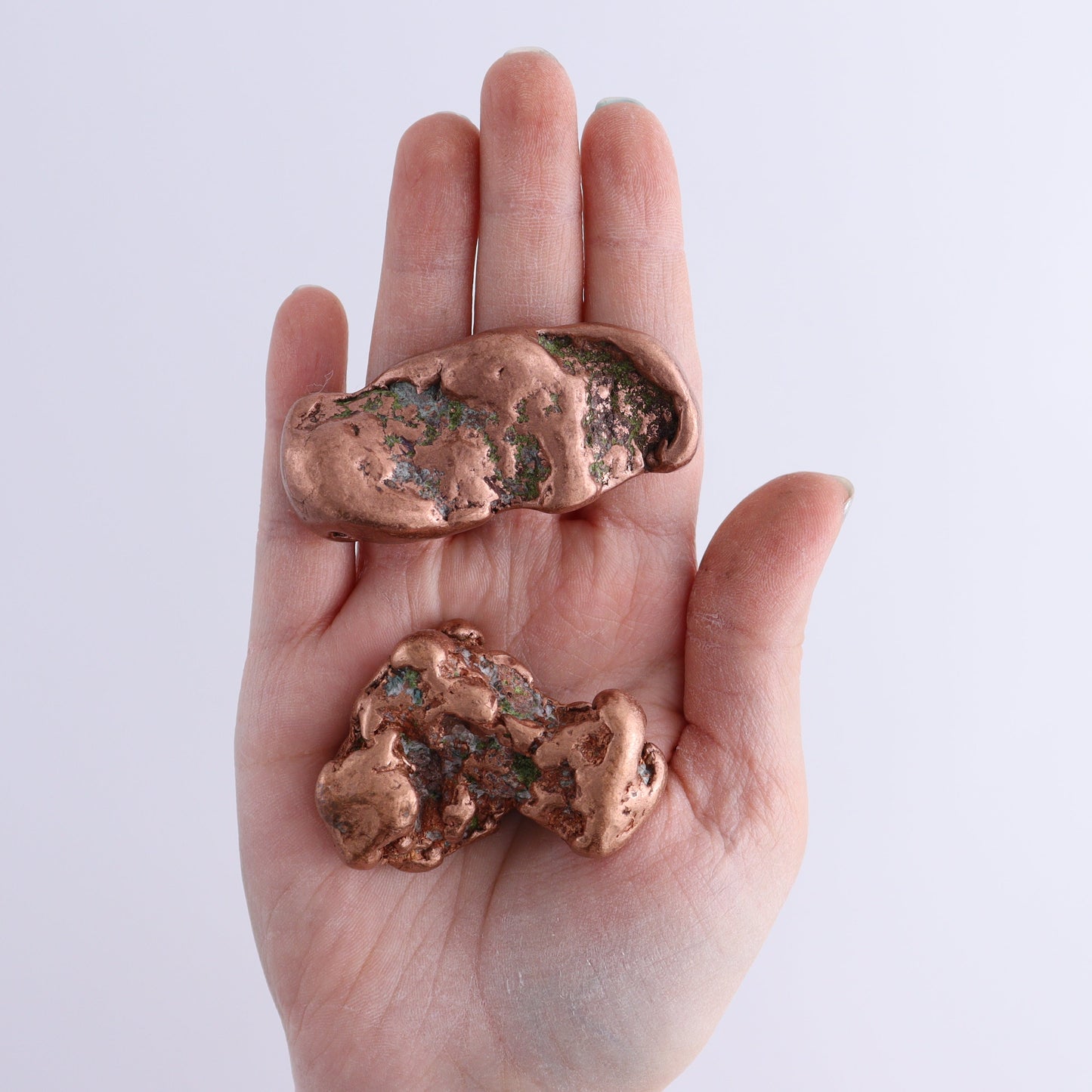 Copper Nuggets Flat of 12 - Expert Wholesale and Supplier of Wholesale Crystals & Bulk Gemstones, ["copper","Copper Nuggets","Freeforms","United States"]