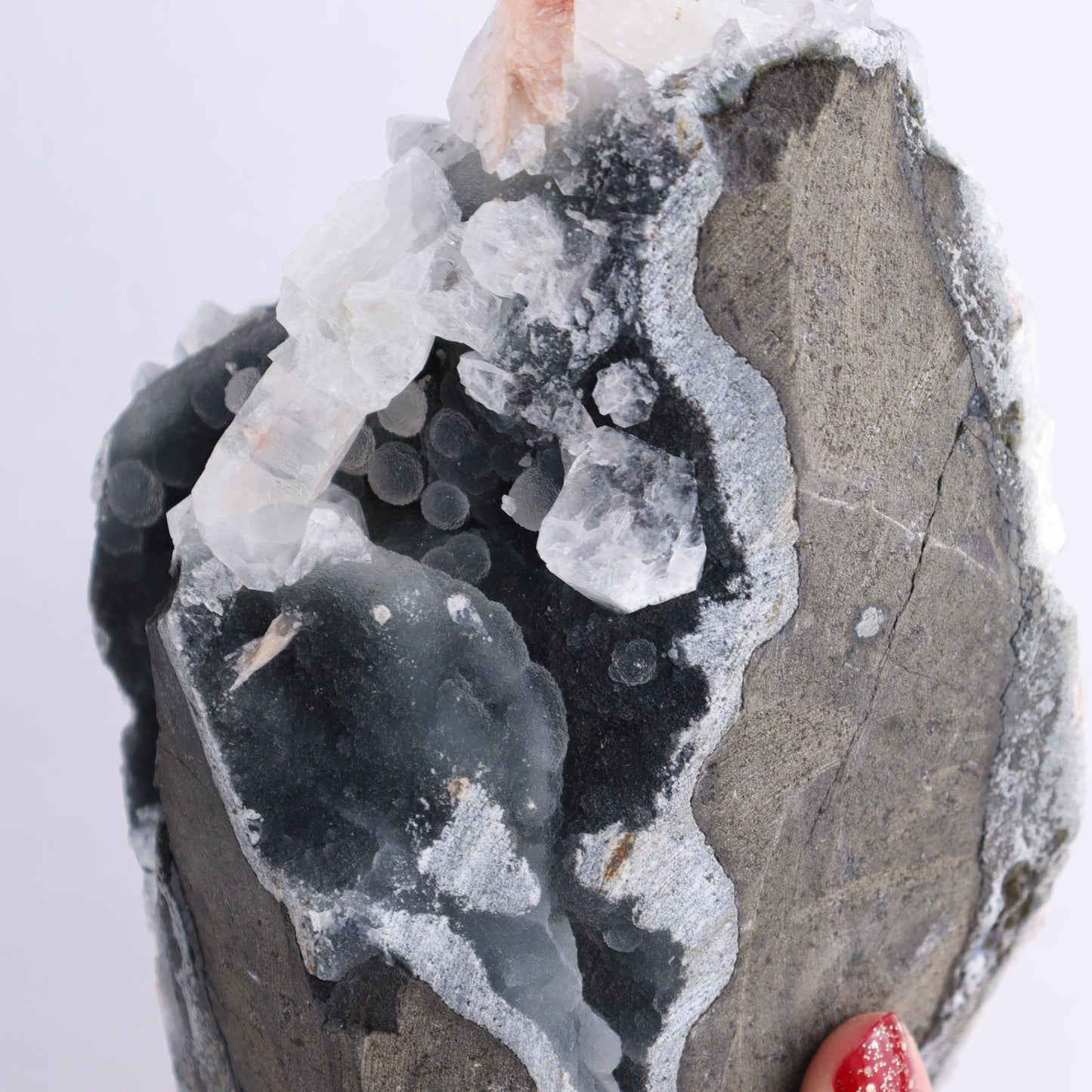 Apophyllite on Chalcedony Cluster - Expert Wholesale and Supplier of Wholesale Crystals & Bulk Gemstones, ["Apophyllite","Chalcedony","Clusters"]