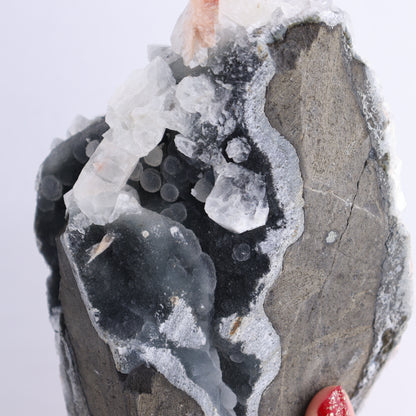 Apophyllite on Chalcedony Cluster - Expert Wholesale and Supplier of Wholesale Crystals & Bulk Gemstones, ["Apophyllite","Chalcedony","Clusters"]