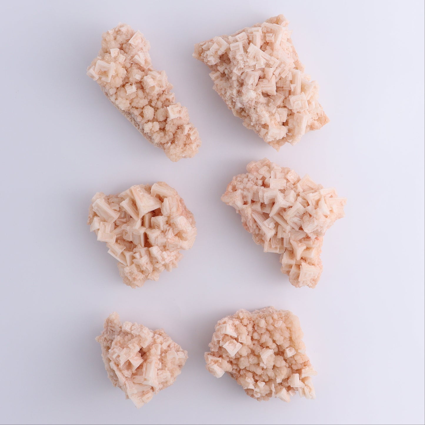 Halite and Halite on Trona from Owens Lake Set of 6 - Expert Wholesale and Supplier of Wholesale Crystals & Bulk Gemstones, ["California","Flats","Halite","halite on trona","Pink Halite","United States"]