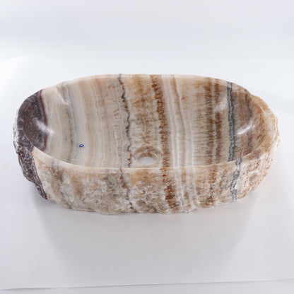 Mexican Onyx/Calcite Oval Sink Bowl