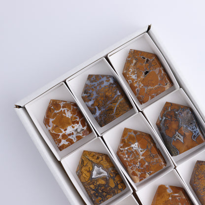 Brecciated Jasper Points Set of 9 - Expert Wholesale and Supplier of Wholesale Crystals & Bulk Gemstones, ["Brecciated Jasper","Indonesia","Points"]