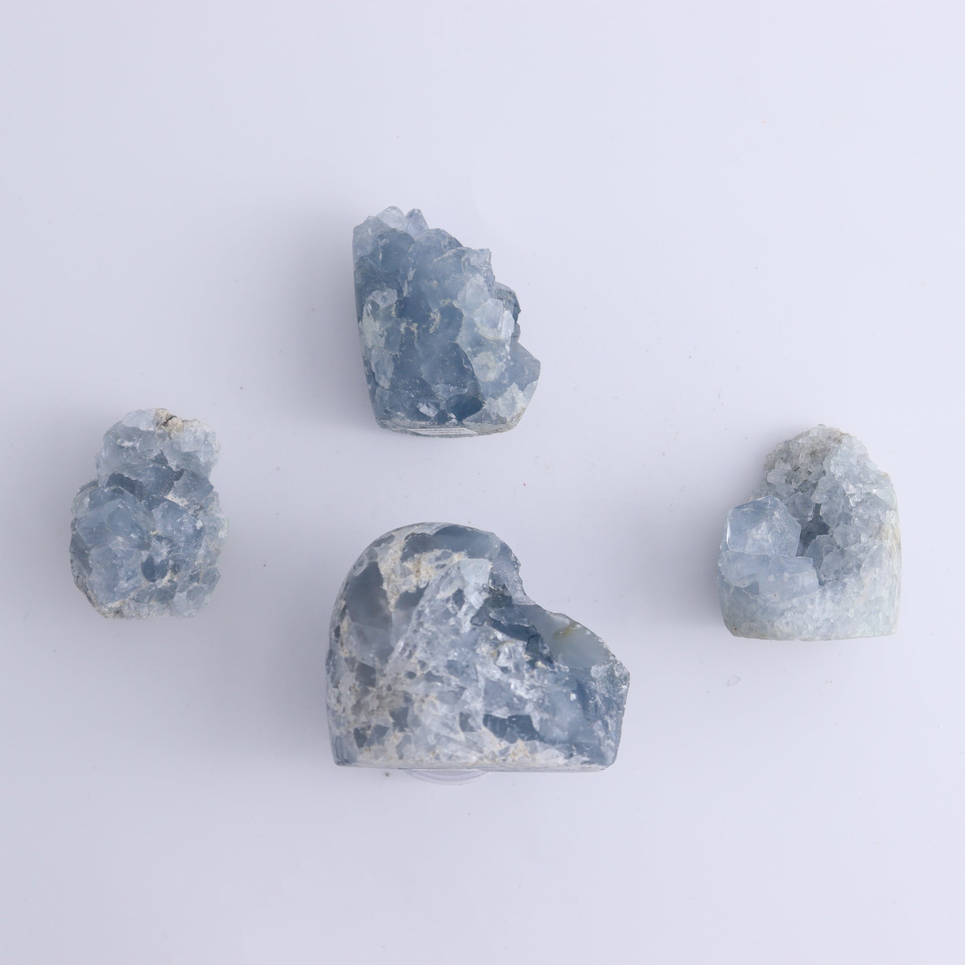 Celestite Set of 7 - Expert Wholesale and Supplier of Wholesale Crystals & Bulk Gemstones, ["Celestite","Freeform","Madagascar"]