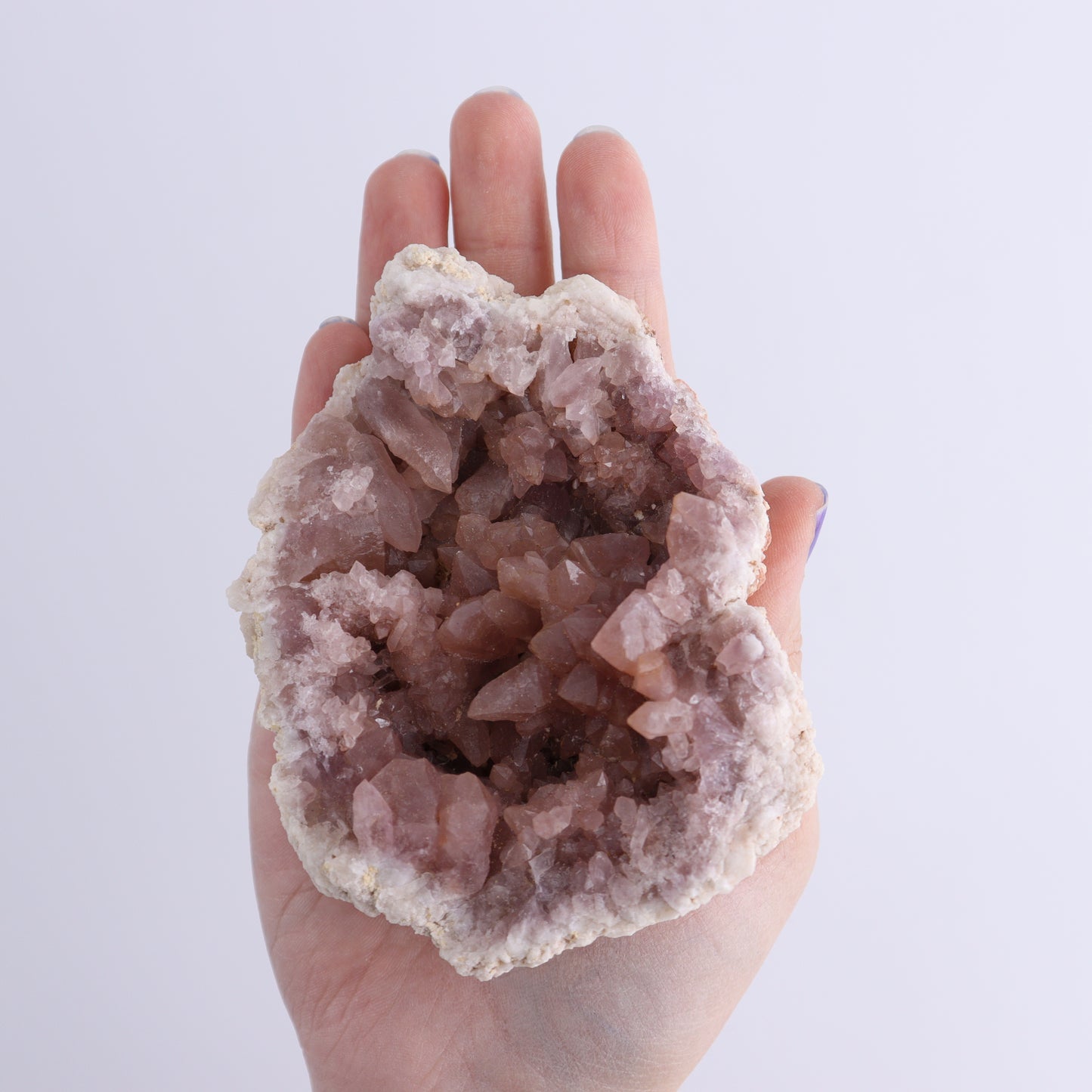 Pink Amethyst Geodes Flat of 12 - Expert Wholesale and Supplier of Wholesale Crystals & Bulk Gemstones, ["Amethyst","Pink Amethyst"]