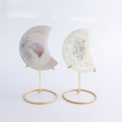 Agate Moons with Stand Set of 5 - Expert Wholesale and Supplier of Wholesale Crystals & Bulk Gemstones, ["Agate","Brazil","moons"]