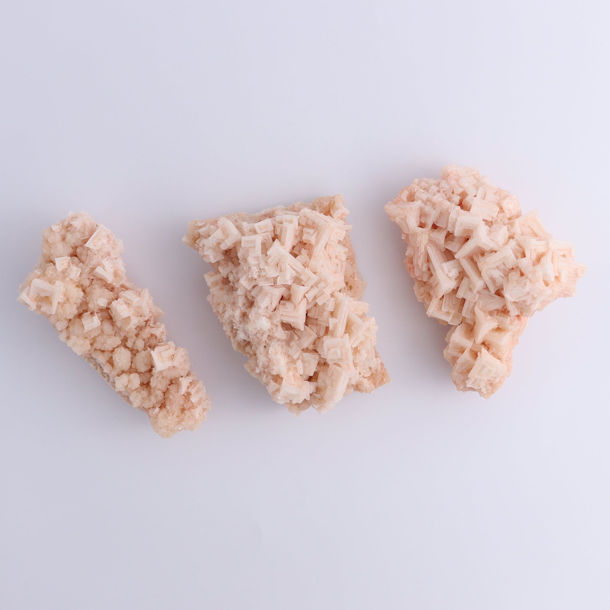 Halite and Halite on Trona from Owens Lake Set of 6 - Expert Wholesale and Supplier of Wholesale Crystals & Bulk Gemstones, ["California","Flats","Halite","halite on trona","Pink Halite","United States"]