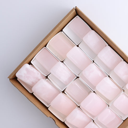 Pink Mangano Calcite Rectangles Set of 20 - Expert Wholesale and Supplier of Wholesale Crystals & Bulk Gemstones, ["Pink Calcite"]