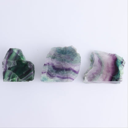 Fluorite Half Polished & Half Natural Set of 19 - Expert Wholesale and Supplier of Wholesale Crystals & Bulk Gemstones, ["China","Face Polished","Fluorite","Polished"]