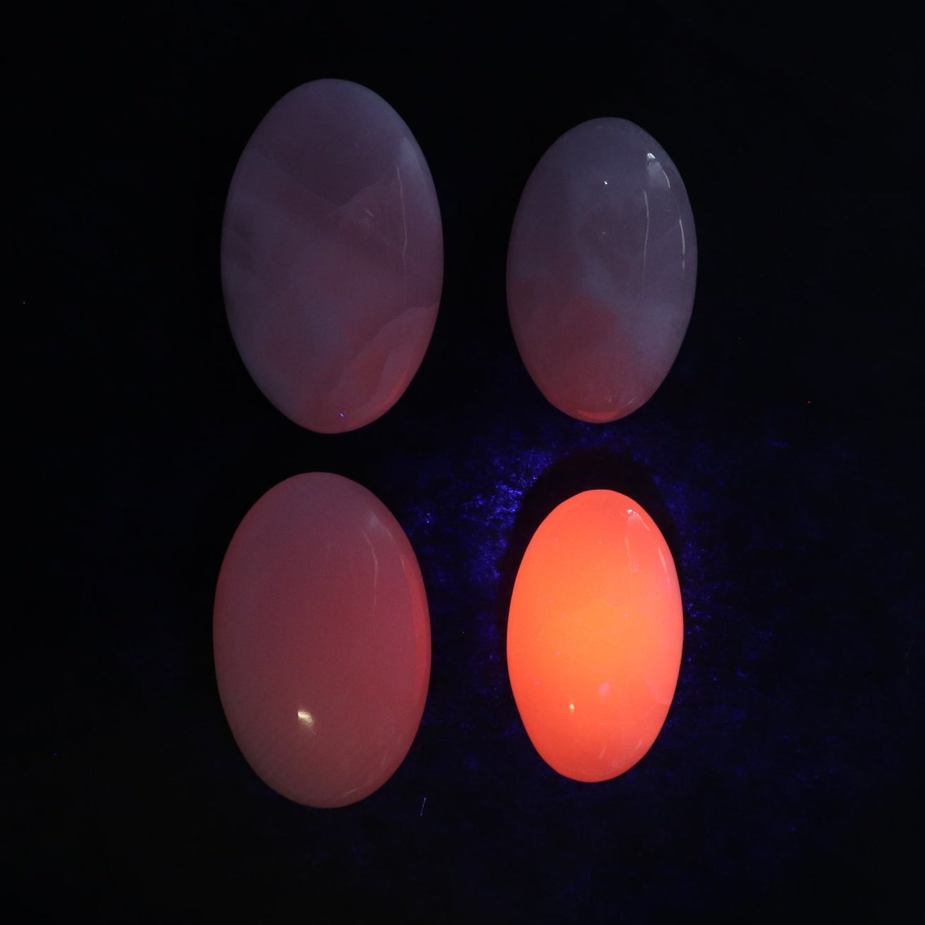 Pink Mangano Calcite Palm Stone Set of 6