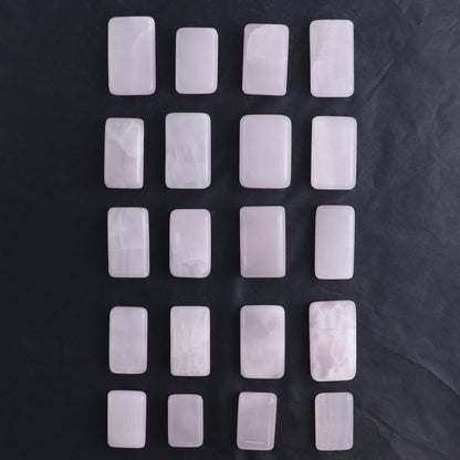 Pink Mangano Calcite Rectangles Set of 20