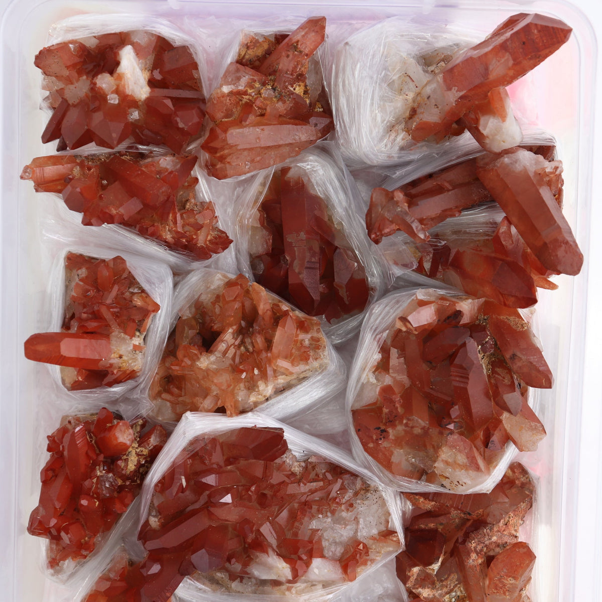 Quartz Hematite Inclusions Flat from Morocco