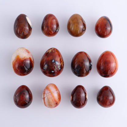 Carnelian Eggs Set of 12 - Expert Wholesale and Supplier of Wholesale Crystals & Bulk Gemstones, ["carnelian","Eggs","Madagascar"]