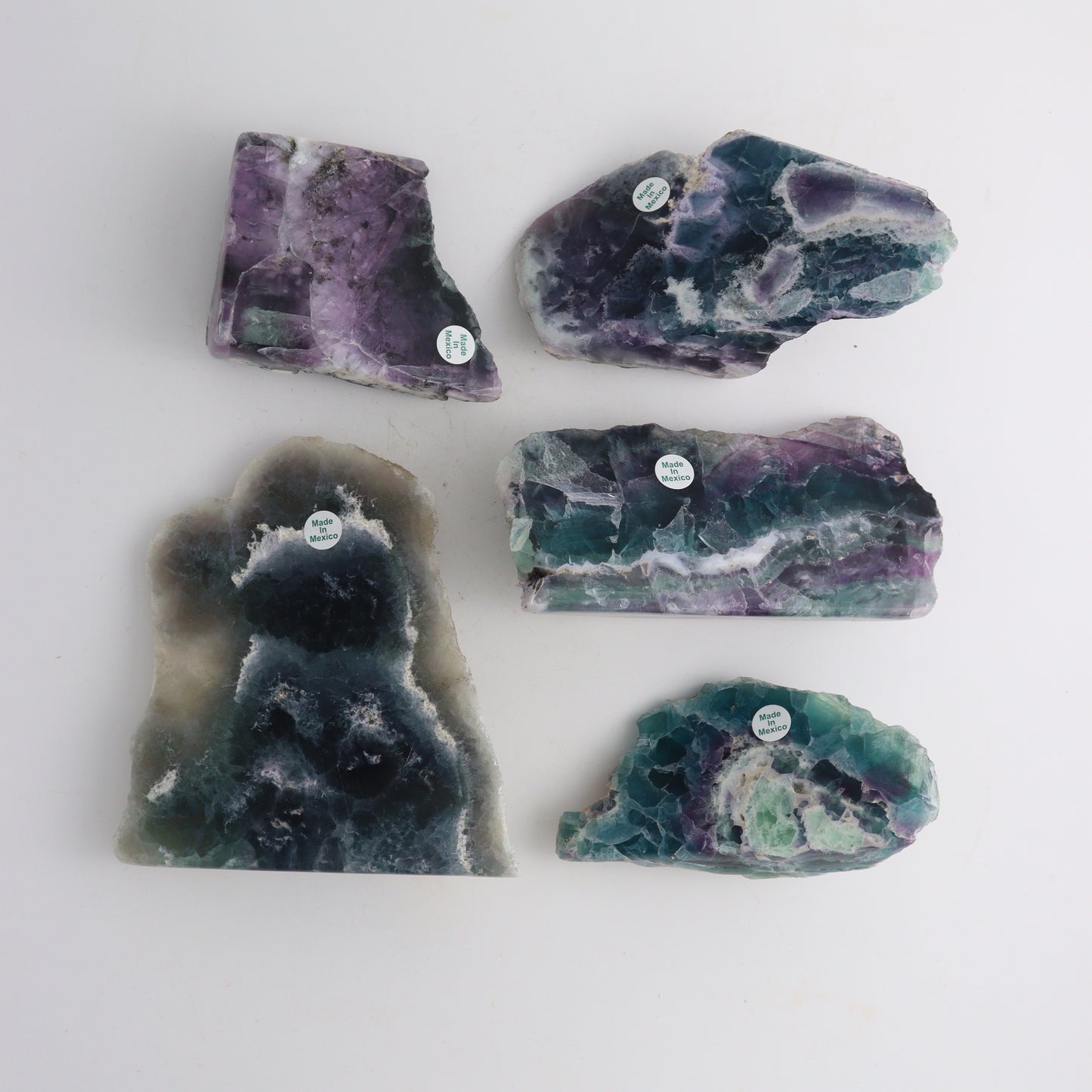 Fluorite Slices - Expert Wholesale and Supplier of Wholesale Crystals & Bulk Gemstones, ["Fluorite","Mexico","Slices and Slabs"]