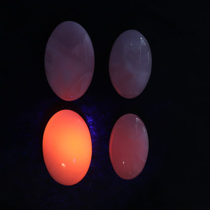 Pink Mangano Calcite Palm Stone Set of 6