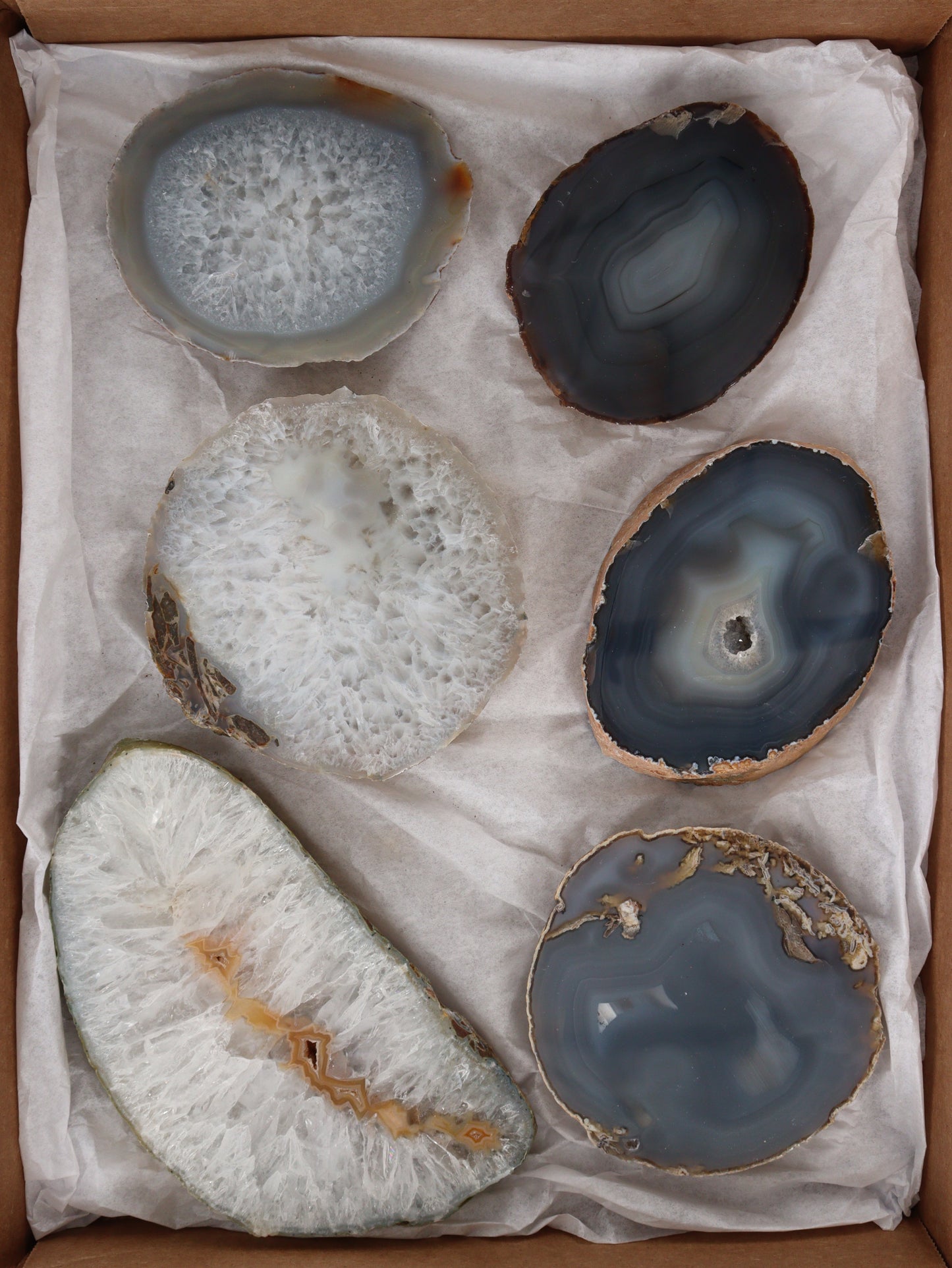 Agate Slices and Slabs Set of 6 - Expert Wholesale and Supplier of Wholesale Crystals & Bulk Gemstones, []