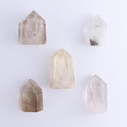 Quartz Towers Set of 5 - Expert Wholesale and Supplier of Wholesale Crystals & Bulk Gemstones, ["Brazil","Clear Quartz","Points","Quartz","Towers"]