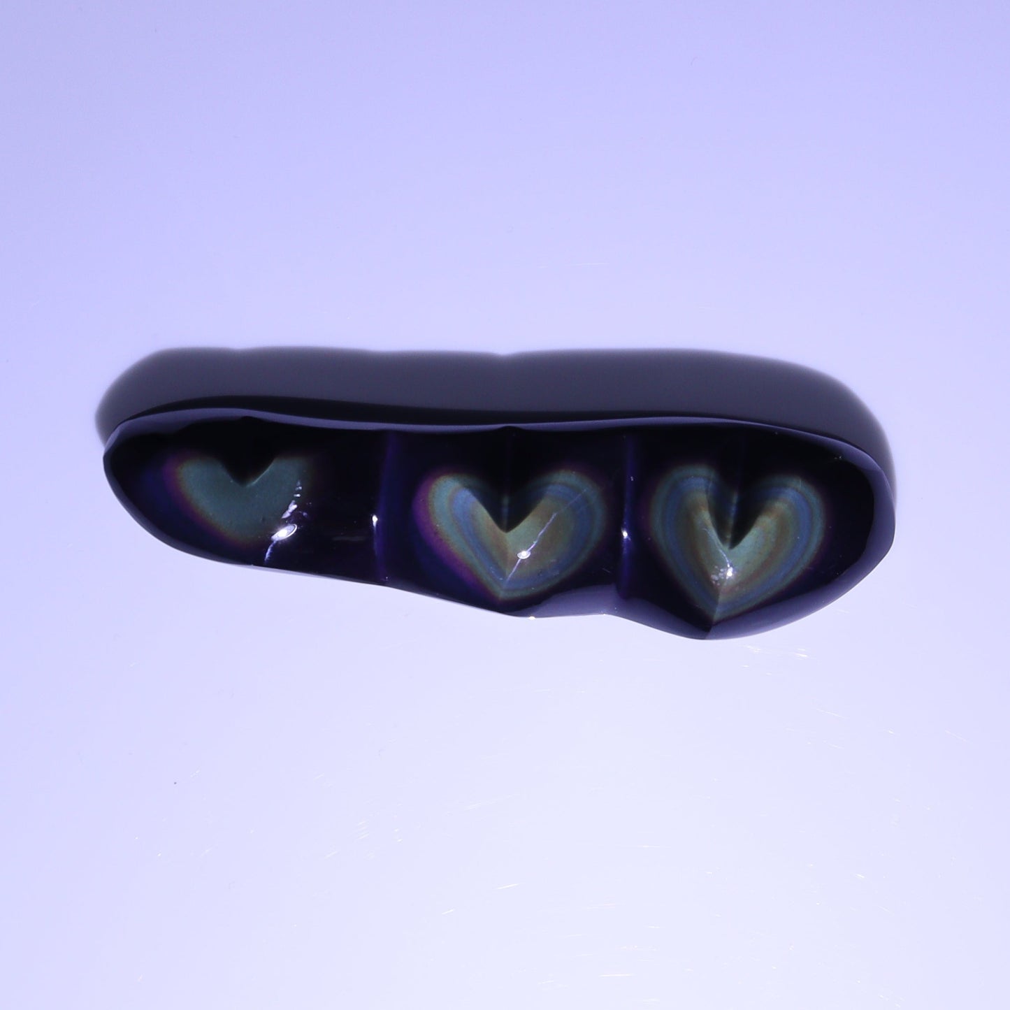 Rainbow Obsidian Heart Set of 2 - Expert Wholesale and Supplier of Wholesale Crystals & Bulk Gemstones, ["Hearts","Mexico","Obsidian","Rainbow Obsidian"]