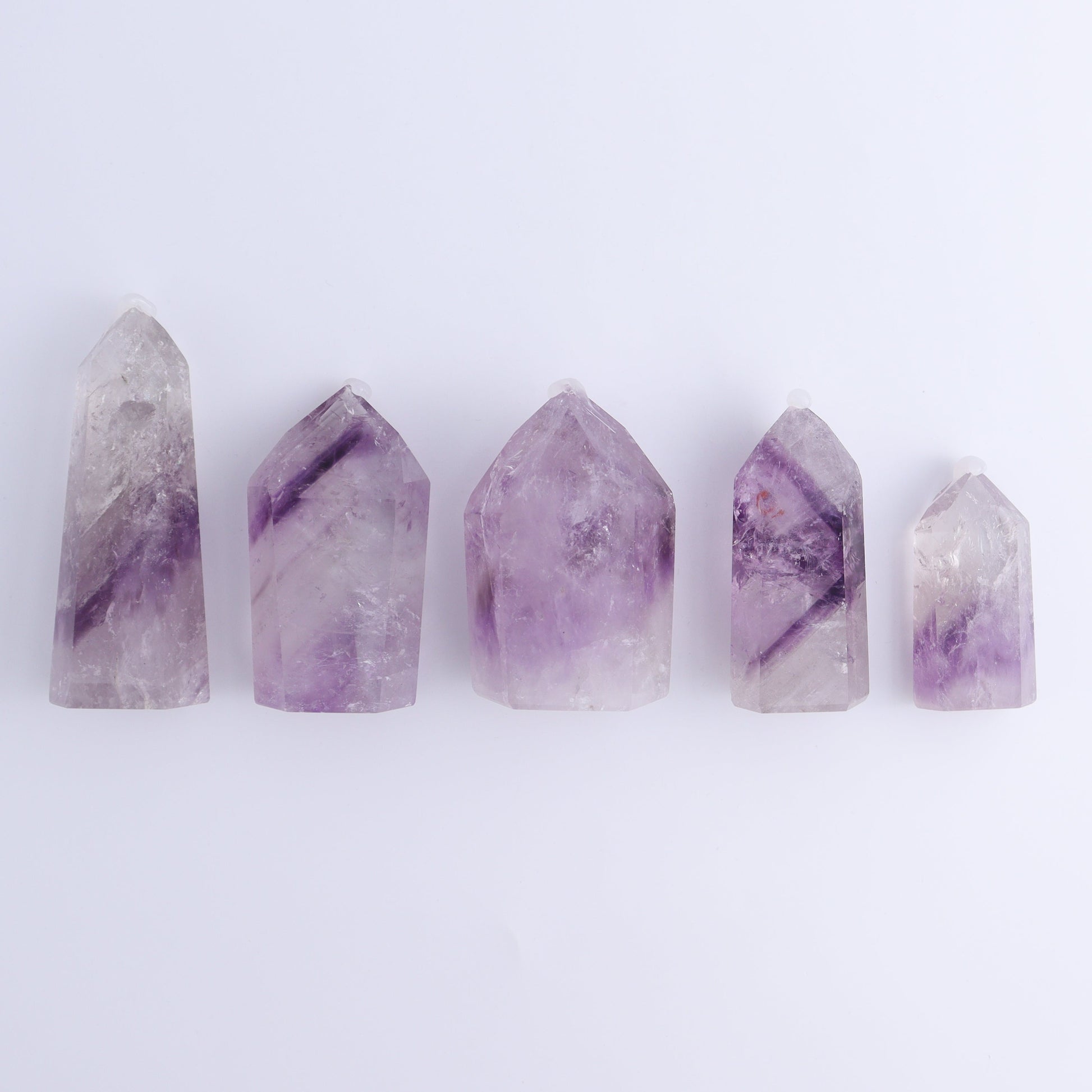 Amethyst Towers Set of 5 - Expert Wholesale and Supplier of Wholesale Crystals & Bulk Gemstones, ["Amethyst","Brazil","Towers"]