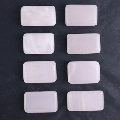 Pink Mangano Calcite Rectangles Set of 8 - Expert Wholesale and Supplier of Wholesale Crystals & Bulk Gemstones, ["Calcite","Madagascar","Pink Calcite","Rectangle"]