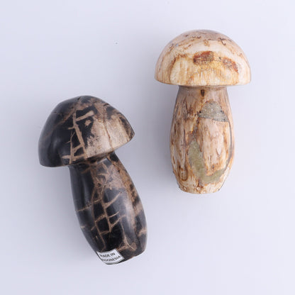 Petrified Wood Mushrooms Set of 4 - Expert Wholesale and Supplier of Wholesale Crystals & Bulk Gemstones, ["Indonesia","Mushrooms","Petrified Wood"]
