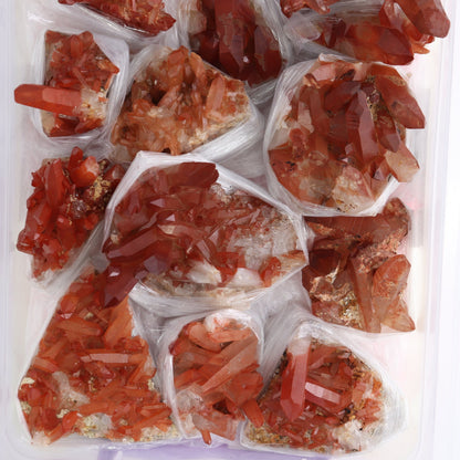 Quartz Hematite Inclusions Flat from Morocco