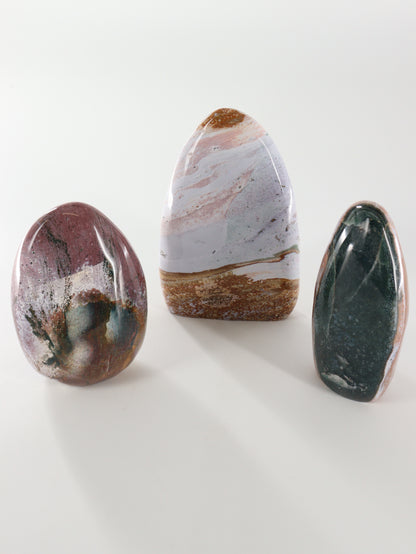 Ocean/Sea Jasper Freeforms Set of 3 - Expert Wholesale and Supplier of Wholesale Crystals & Bulk Gemstones, []