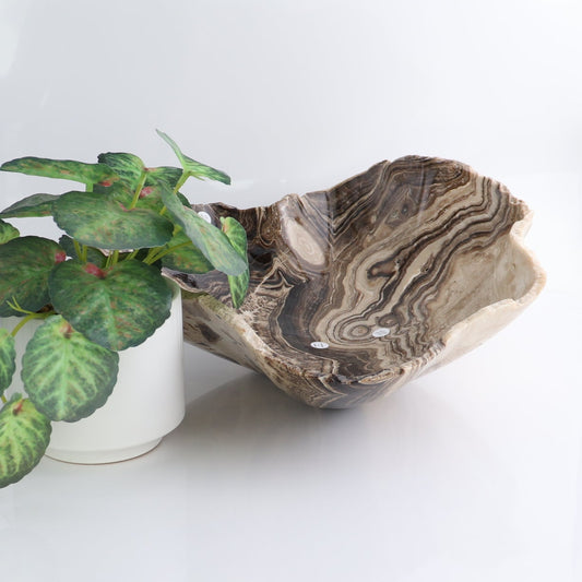Mexican Onyx/Calcite Bowl 13"