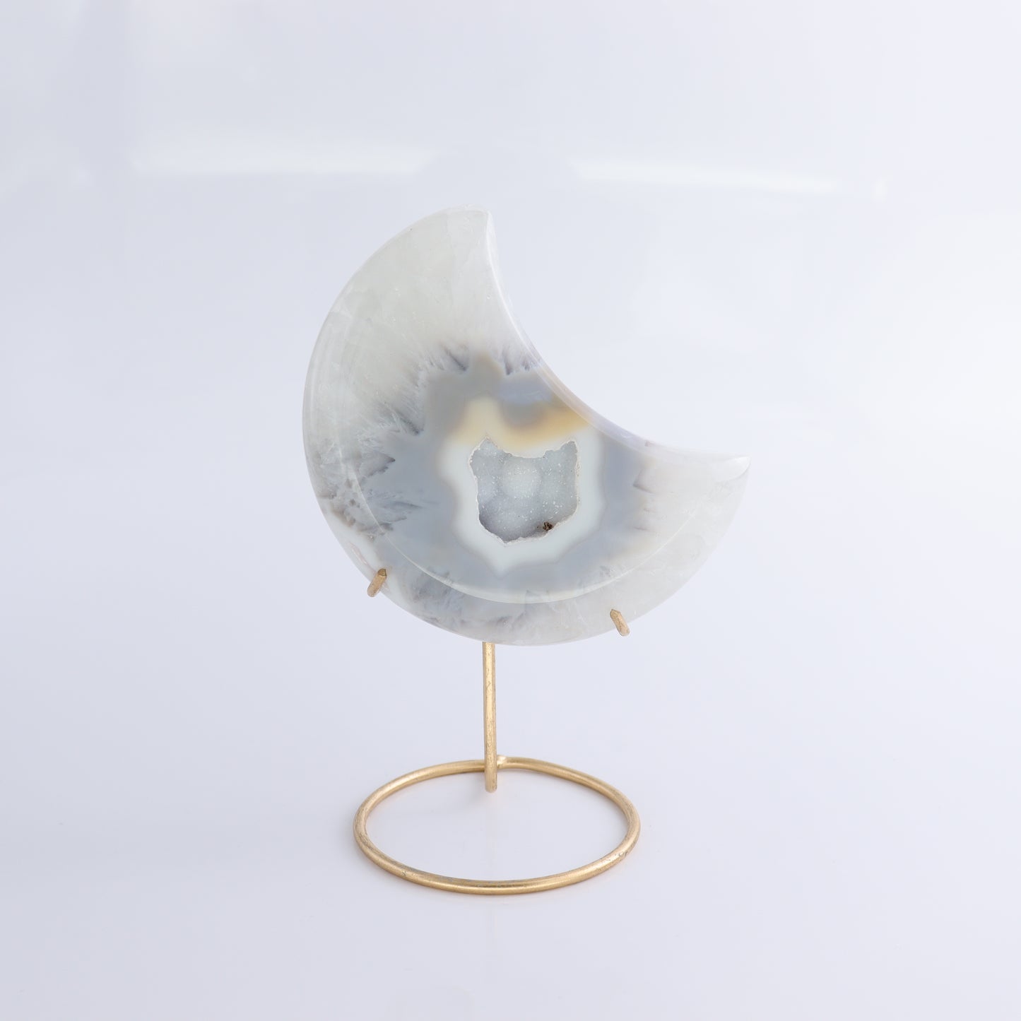 Agate Moons with Stand Set of 5