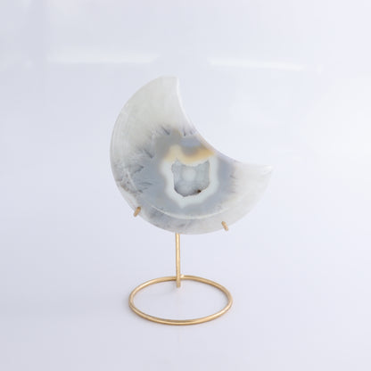 Agate Moons with Stand Set of 5