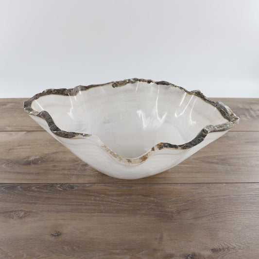 Mexican Onyx/Calcite Bowl 15" - Expert Wholesale and Supplier of Wholesale Crystals & Bulk Gemstones, ["Bowls","Calcite","Mexico","onyx"]