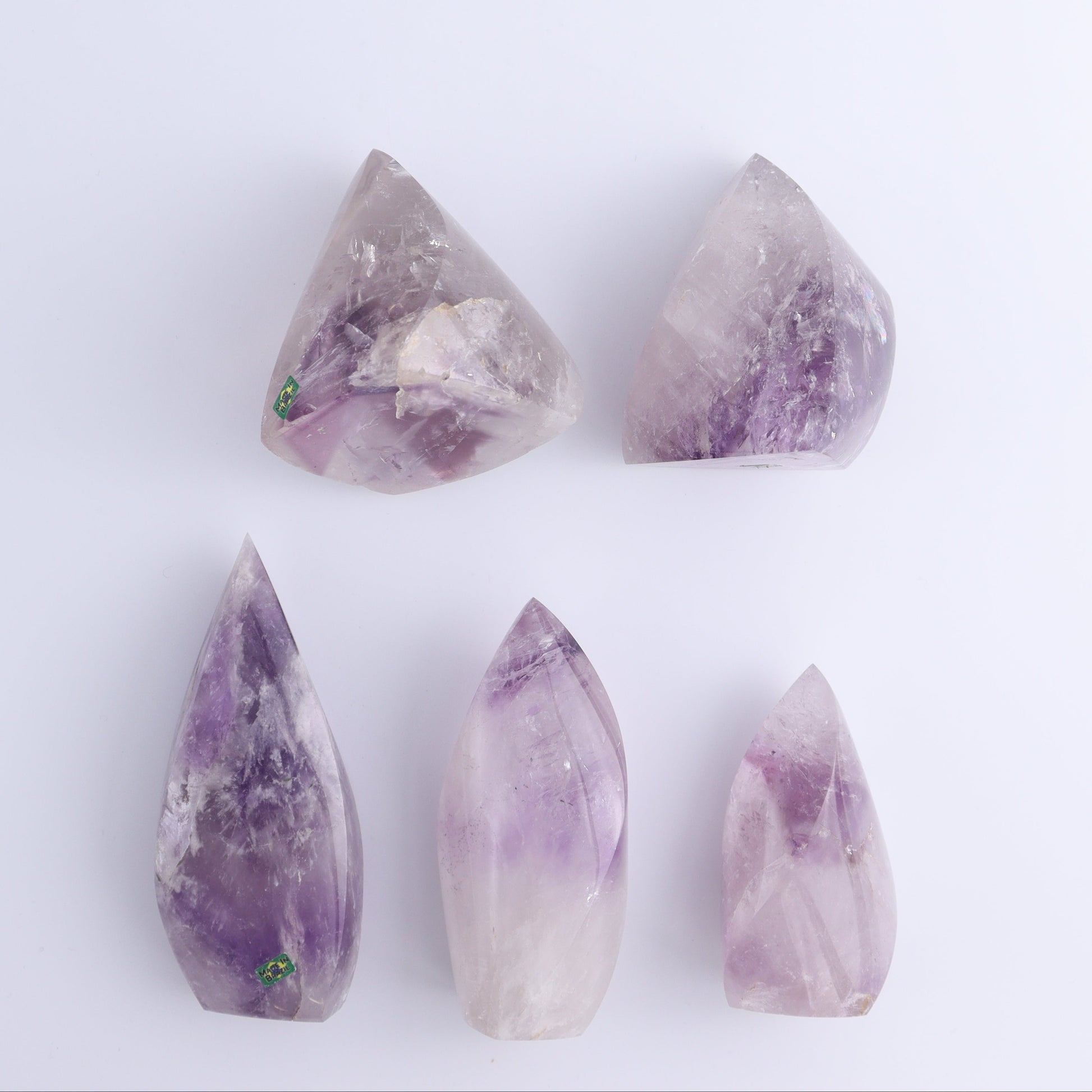 Amethyst Flames Set of 5 - Expert Wholesale and Supplier of Wholesale Crystals & Bulk Gemstones, ["Amethyst","Brazil","flames"]