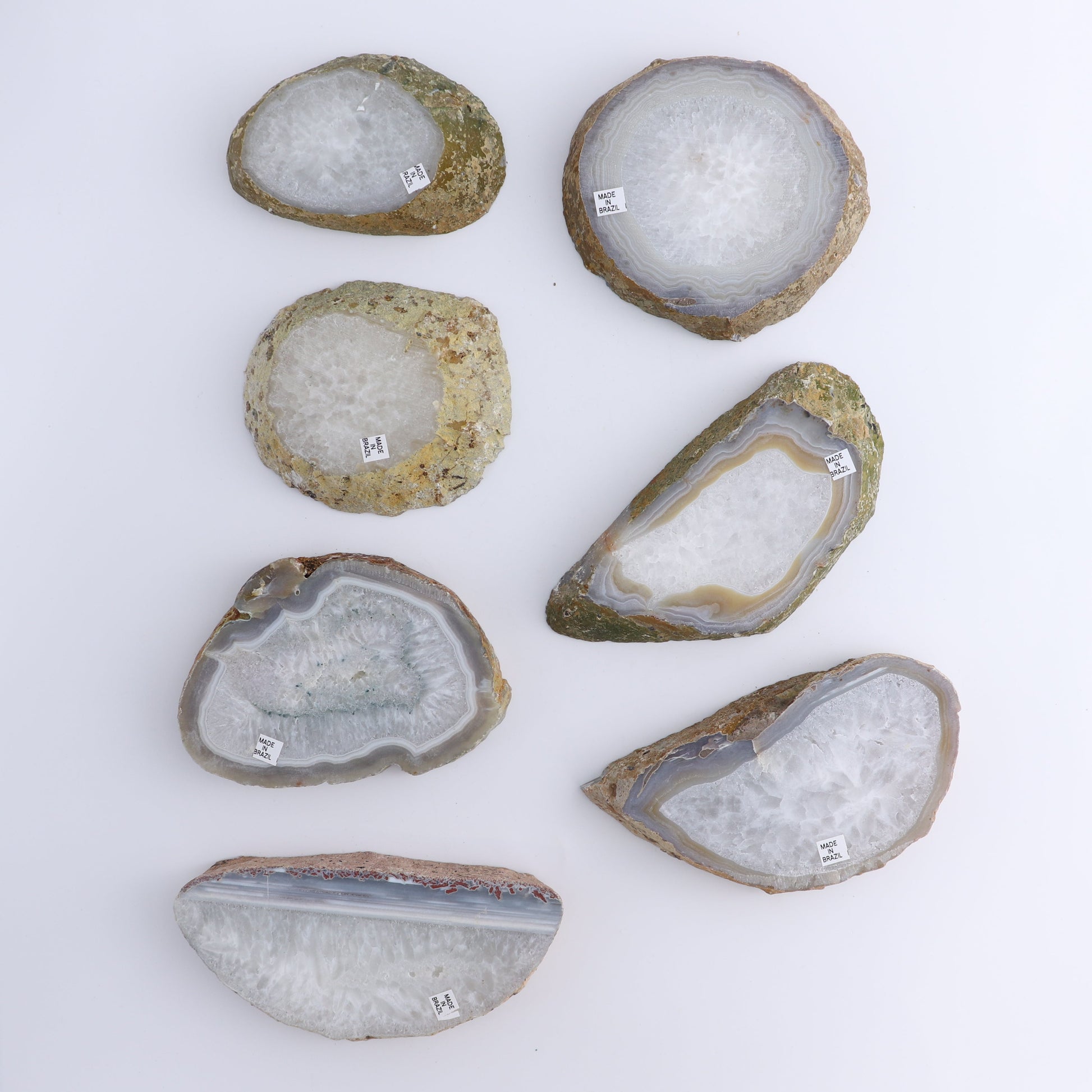 Agate Slices Set of 7 - Expert Wholesale and Supplier of Wholesale Crystals & Bulk Gemstones, ["Agate","Brazil","Slices and Slabs"]