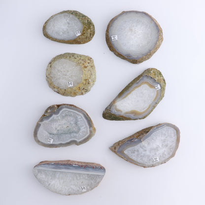 Agate Slices Set of 7 - Expert Wholesale and Supplier of Wholesale Crystals & Bulk Gemstones, ["Agate","Brazil","Slices and Slabs"]