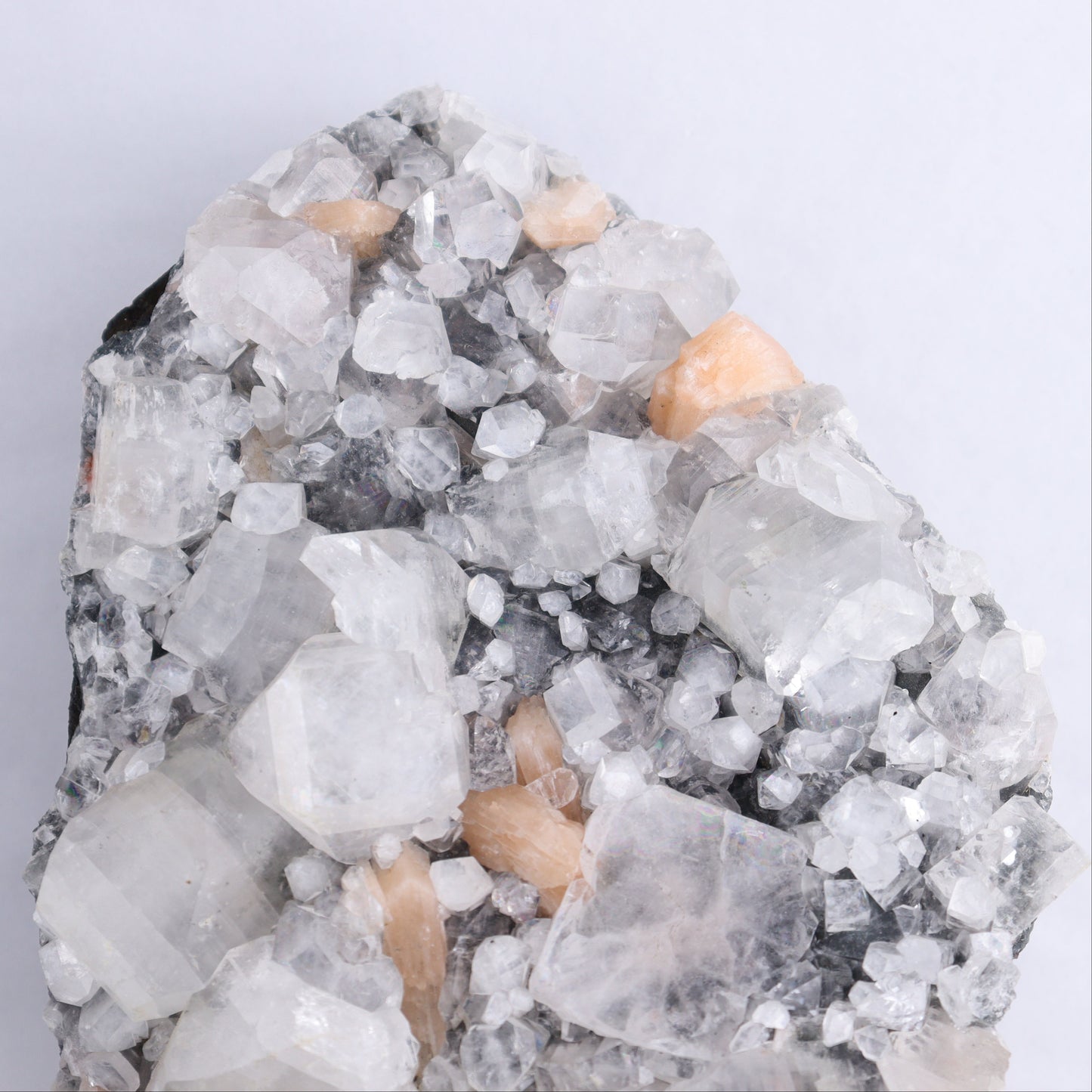 Apophyllite on Chalcedony Cluster - Expert Wholesale and Supplier of Wholesale Crystals & Bulk Gemstones, ["Apophyllite","Chalcedony","Clusters"]