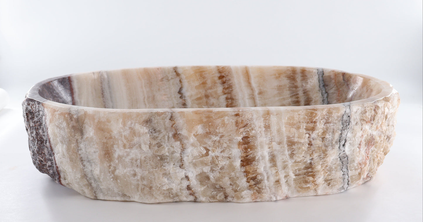 Mexican Onyx/Calcite Oval Sink Bowl