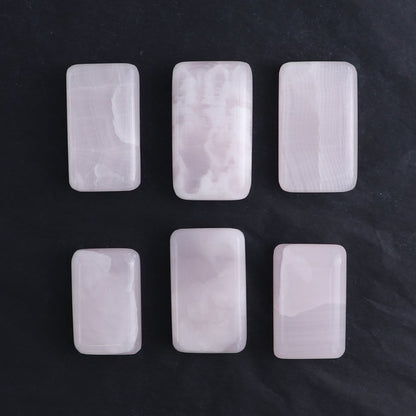 Pink Mangano Calcite Rectangles Set of 20