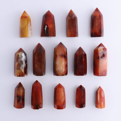 Carnelian Towers Set of 14 - Expert Wholesale and Supplier of Wholesale Crystals & Bulk Gemstones, ["carnelian","Madagascar","Towers"]