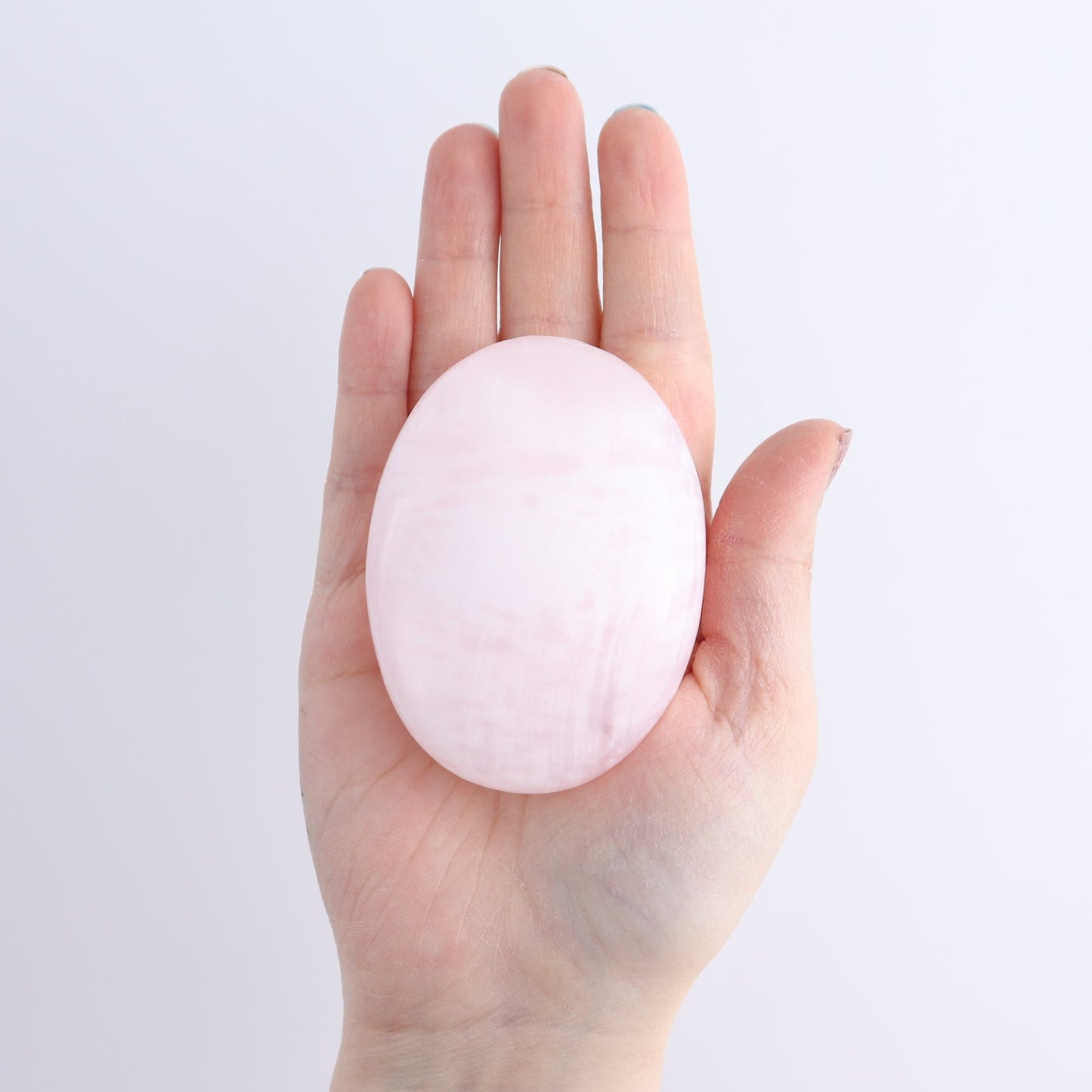 Pink Mangano Calcite Palm Stone Set of 6
