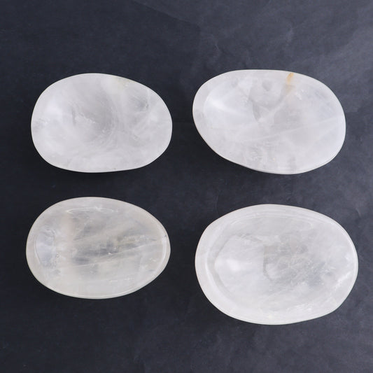 Clear Quartz Bowls Set of 4