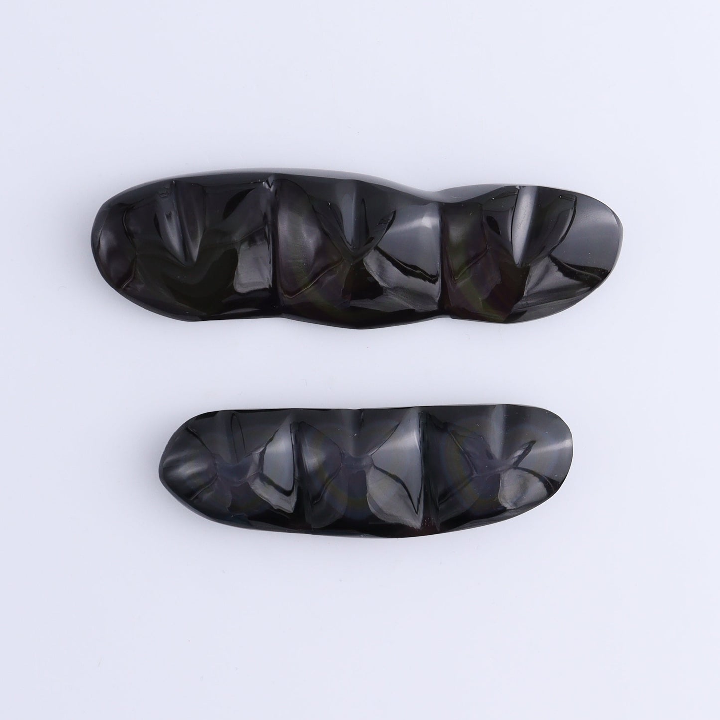 Rainbow Obsidian Heart Set of 2 - Expert Wholesale and Supplier of Wholesale Crystals & Bulk Gemstones, ["Hearts","Mexico","Obsidian","Rainbow Obsidian"]