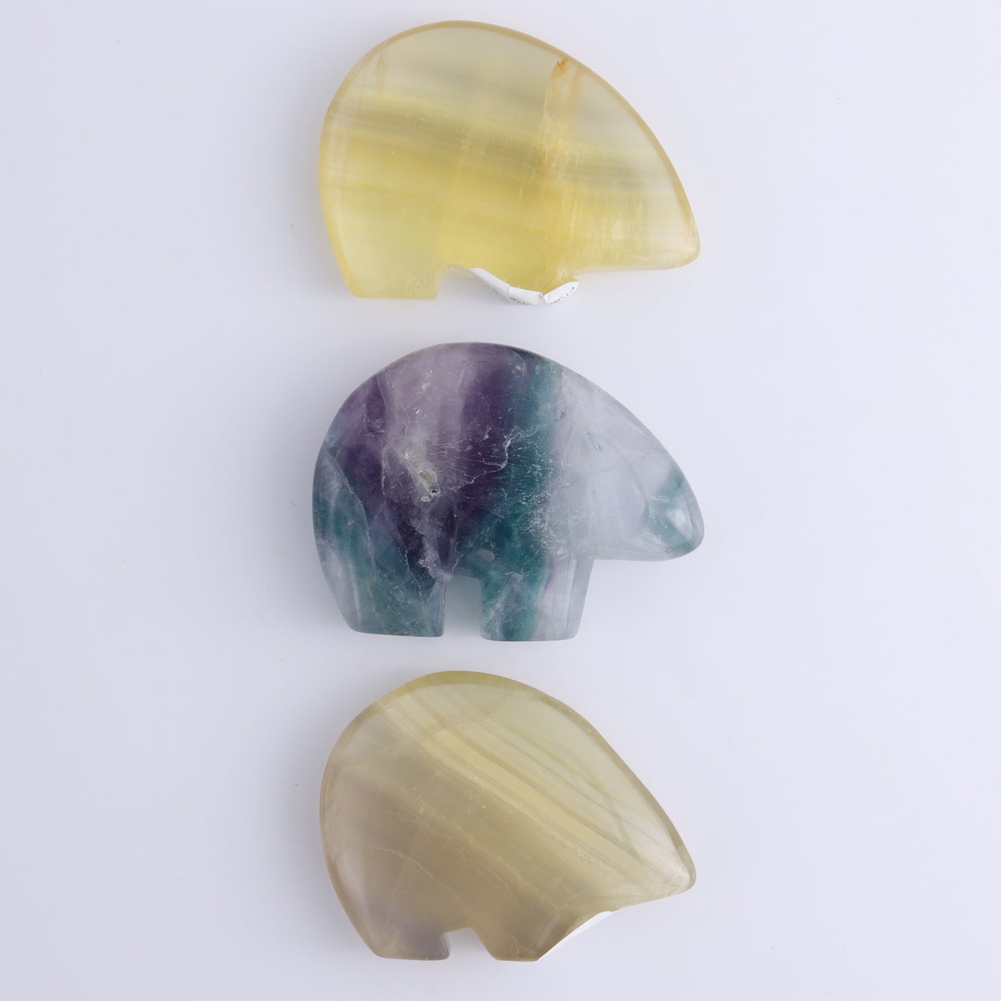 Fluorite Bears set of 6 - Expert Wholesale and Supplier of Wholesale Crystals & Bulk Gemstones, ["Bears","Fluorite","Indonesia","Zuni Bears"]