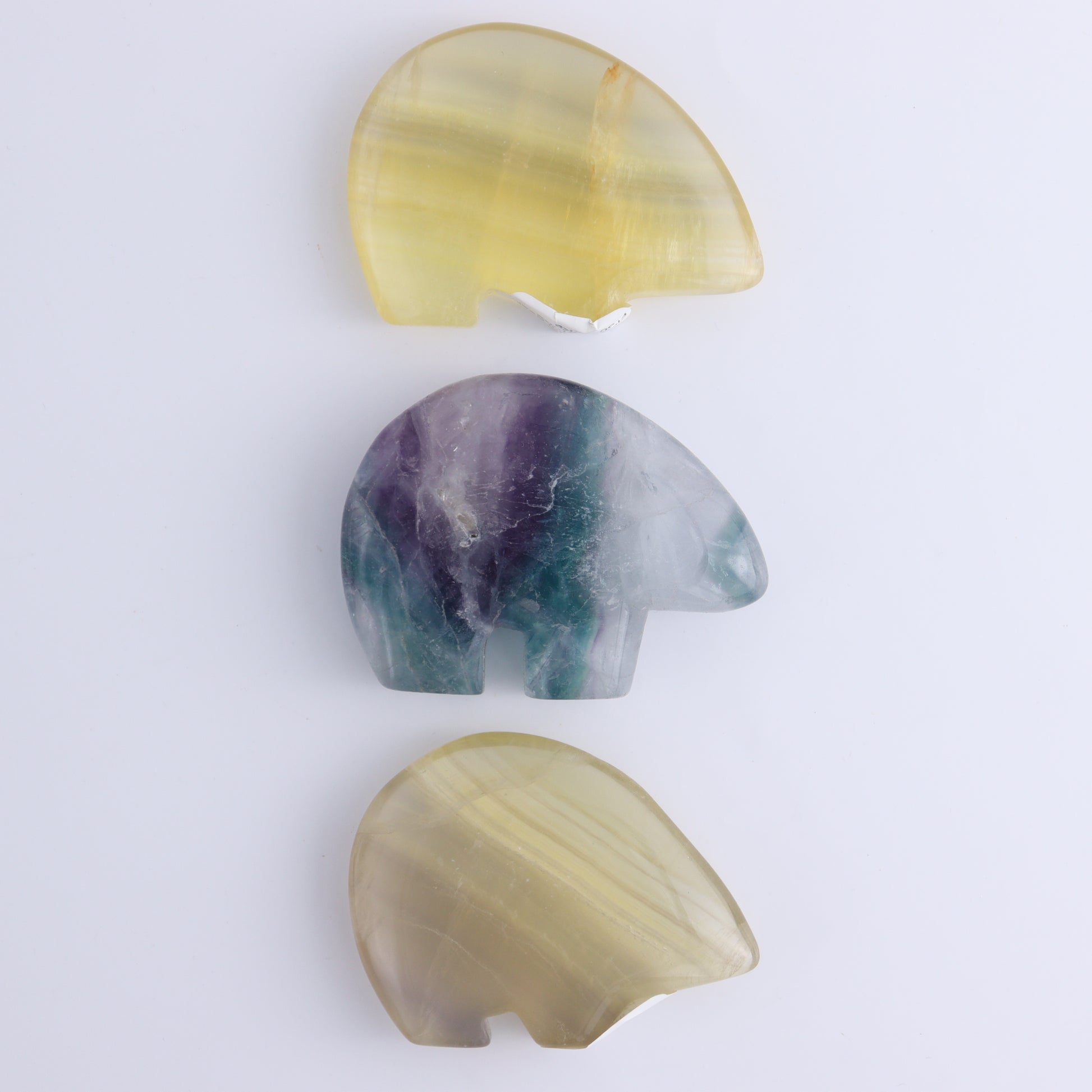 Fluorite Bears set of 6 - Expert Wholesale and Supplier of Wholesale Crystals & Bulk Gemstones, ["Bears","Fluorite","Indonesia","Zuni Bears"]