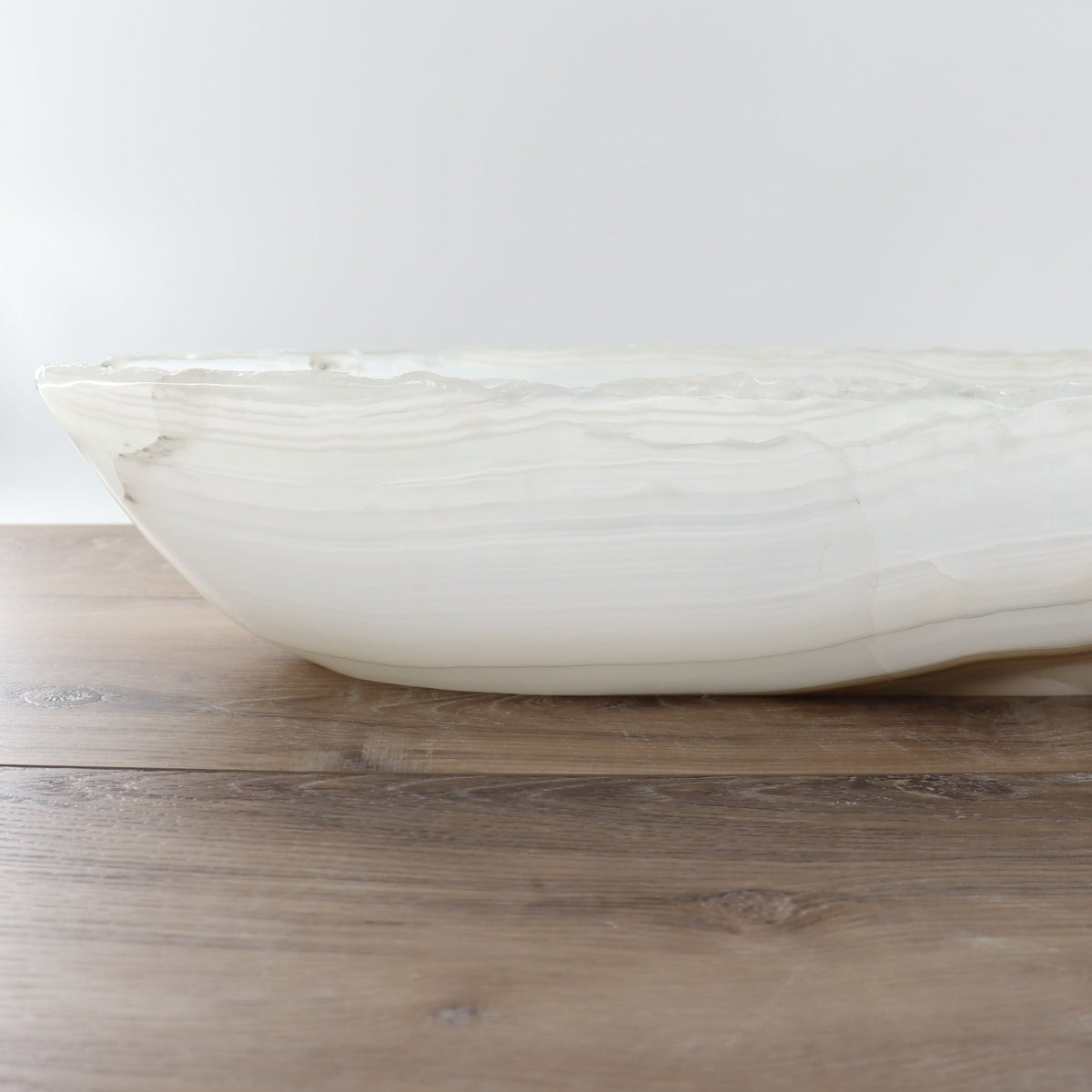 Mexican Onyx/Calcite Canoe Bowl 31"