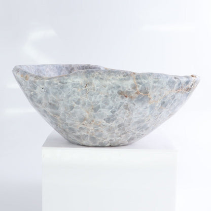 Blue Calcite Bowl 10"