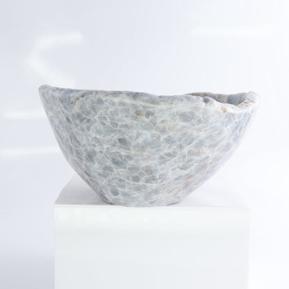 Blue Calcite Bowl 10"