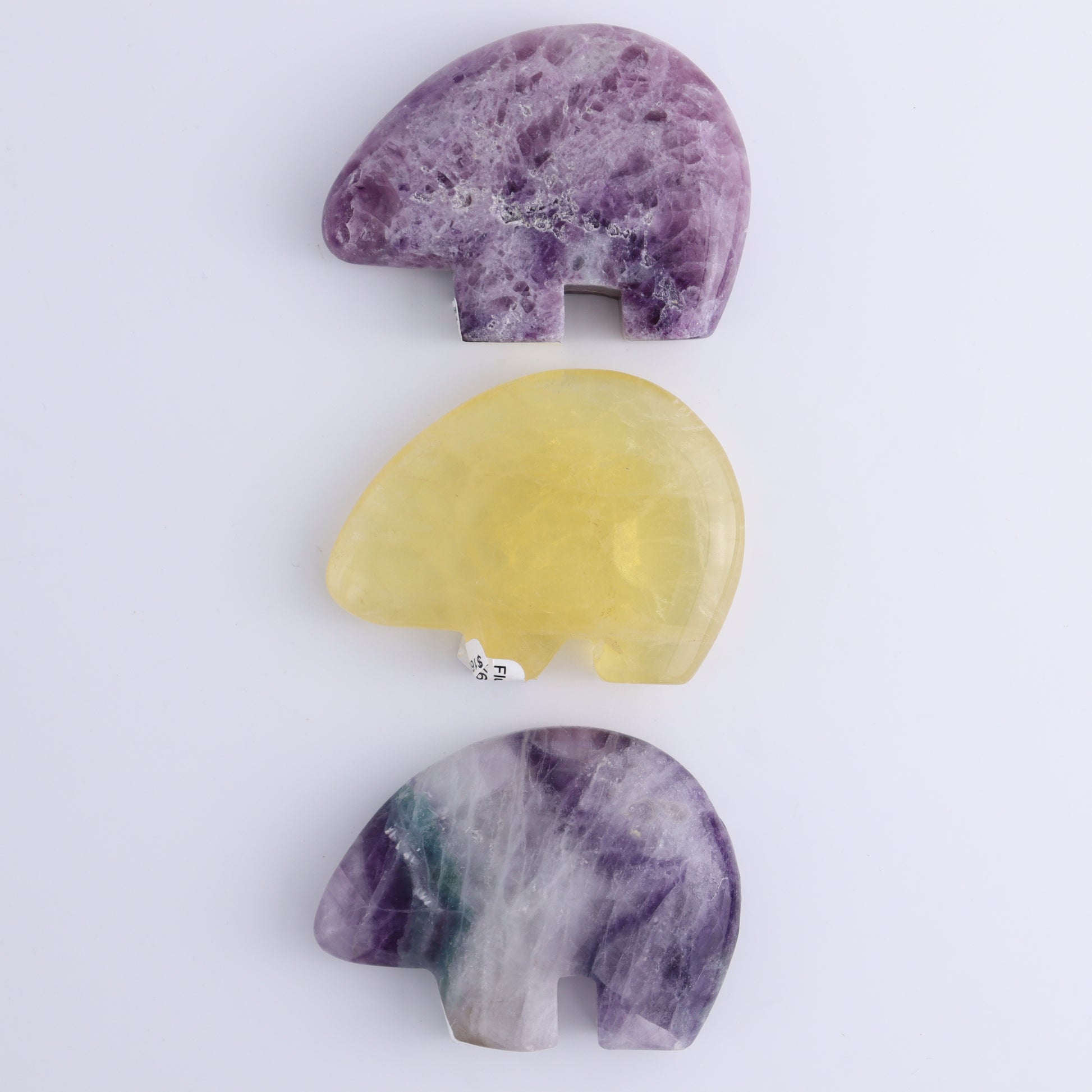Fluorite Bears set of 6 - Expert Wholesale and Supplier of Wholesale Crystals & Bulk Gemstones, ["Bears","Fluorite","Indonesia","Zuni Bears"]