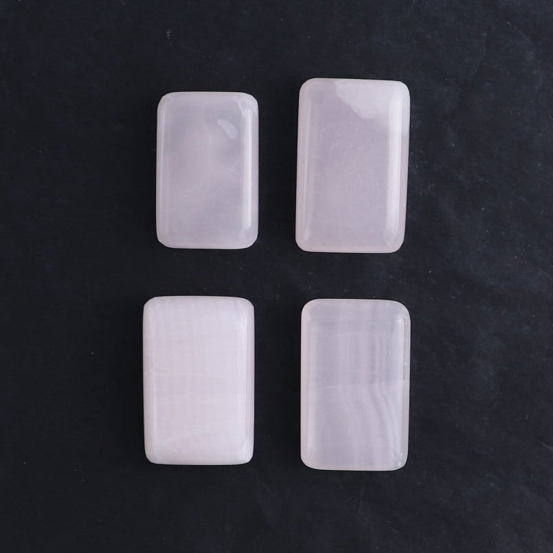 Pink Mangano Calcite Rectangles Set of 20